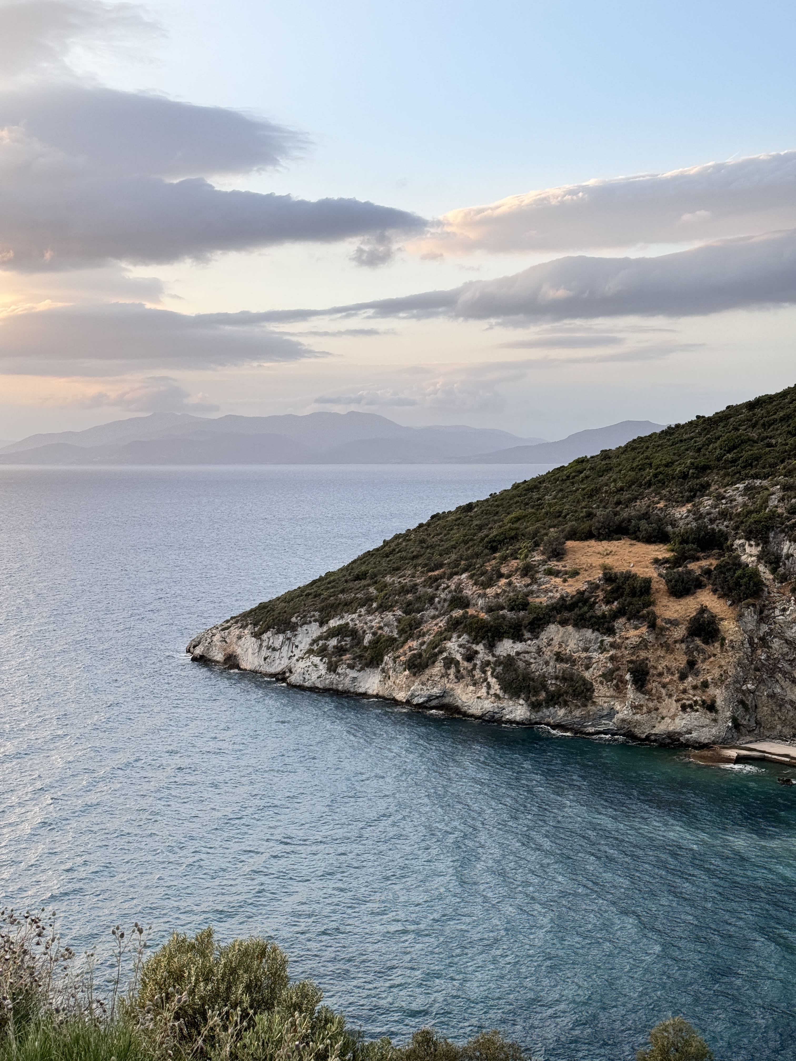 Kusadasi Aegean coast at sunset