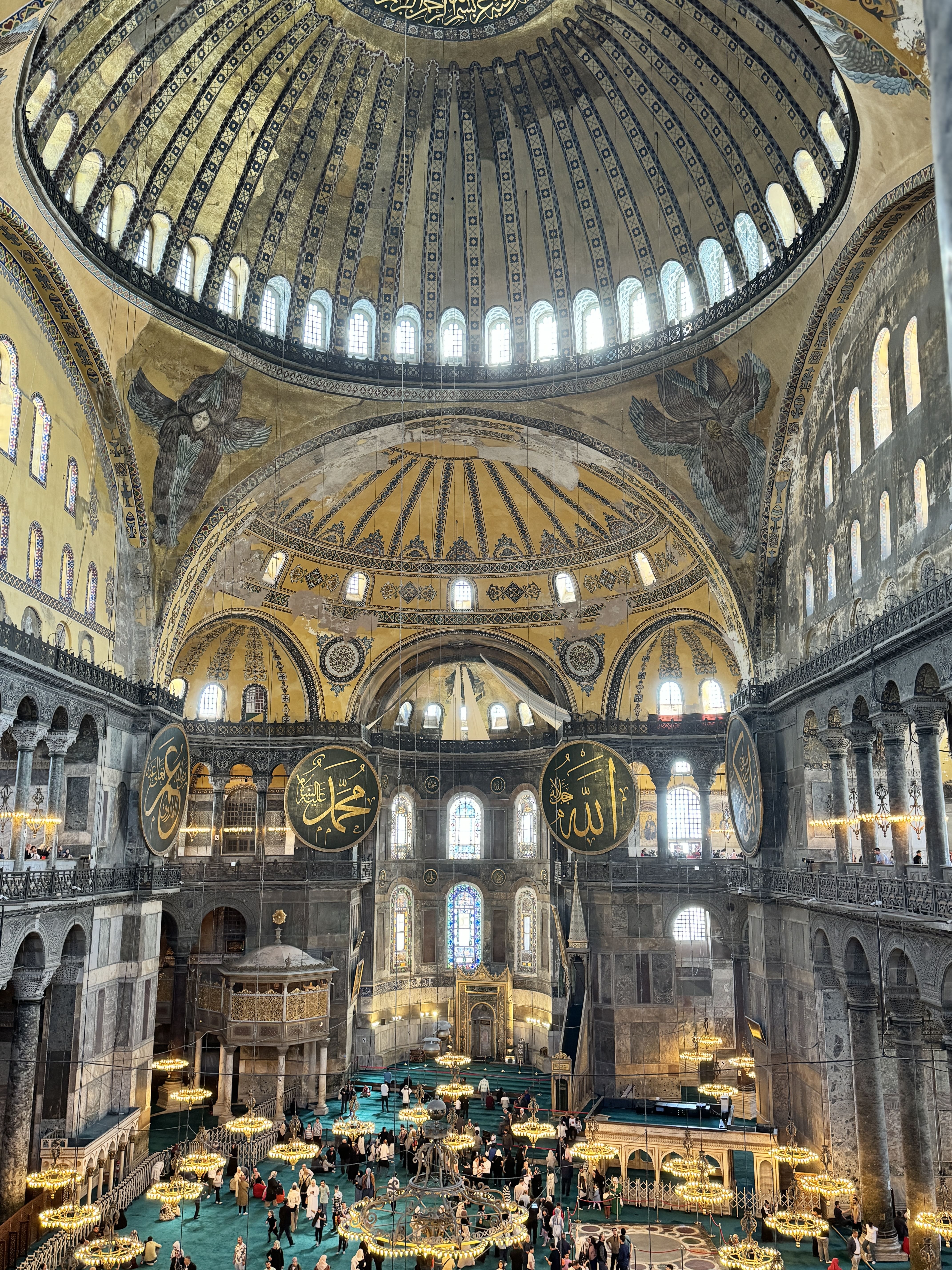 Blue Mosque interior ceiling tiles Istanbul